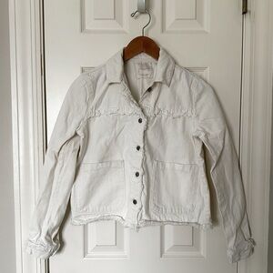 Zara cream denim jean jacket, size S